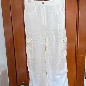 Sincerely Jules White Linen Wide Leg Pants